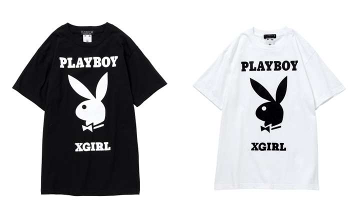 X-girl × PLAYBOY コラボ！ロゴ ビッグTEEが1/13発売！ (エックスガール プレイボーイ)