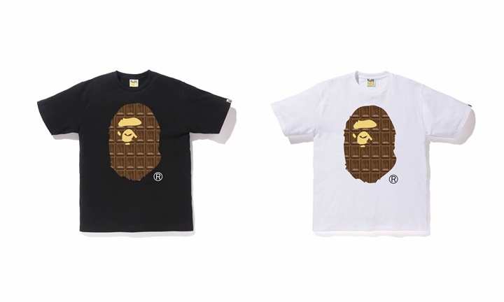 バレンタイン限定！A BATHING APEから板チョコとBAPE STA ロゴを合わせた甘ーいTEEが2/3発売 (ア ベイシング エイプ)