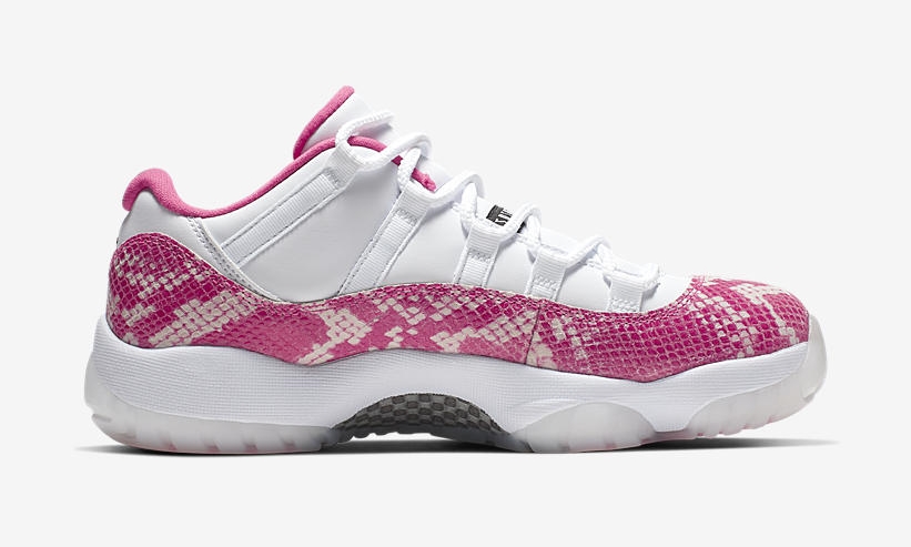 jordan 11 low pink snake