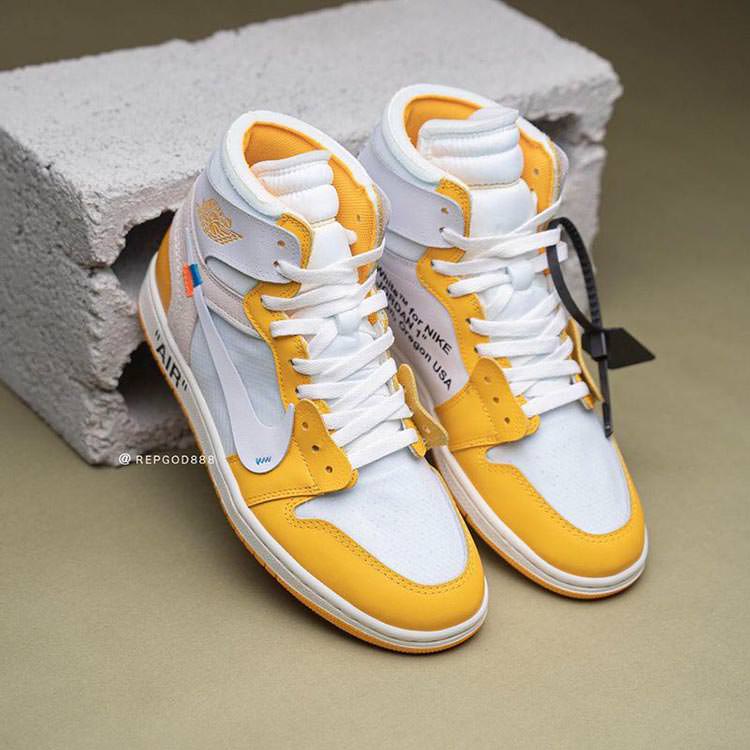 【2025年 発売 の噂？】OFF-WHITE c/o VIRGIL ABLOH × NIKE AIR JORDAN 1 RETRO HIGH “Canary Yellow” (オフホワイト ナイキ エア ジョーダン 1 レトロ ハイ “カナリアイエロー”)