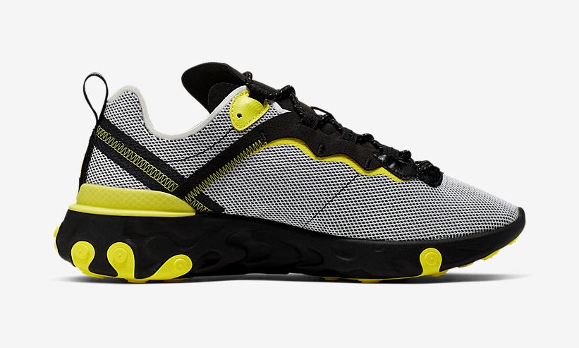 Nike React Element 55 Pure Platinum Black Dynamic Yellow ナイキ リアクト エレメント 55 ピュアプラチナム ブラック ダイナマイトイエロー Ck1686 001 Fullress スニーカー発売日 抽選情報 ニュースを掲載 ナイキ ジョーダン ダンク シュプリーム