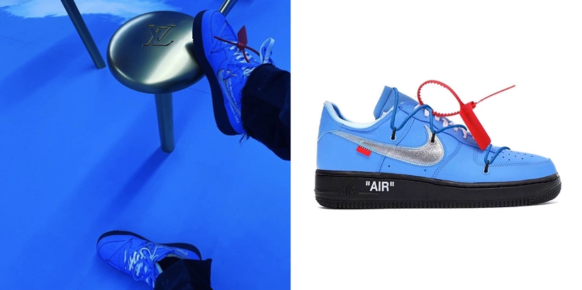 nike air force 1 off white university blue