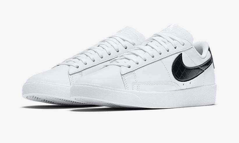 ナイキ ウィメンズ ブレーザー ロー “クロコ” “ホワイト/ブラック” (NIKE WMNS BLAZER LOW “Croc” “White/Black”) [BQ0033-100]