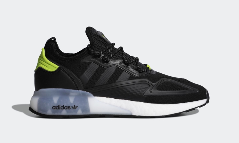 adidas Originals ZX 2K BOOST “Core Black/Semi Solar Slime” (アディダス ゼットエックス 2K ブースト “コアブラック/セミソーラースライム”) [FY4497]