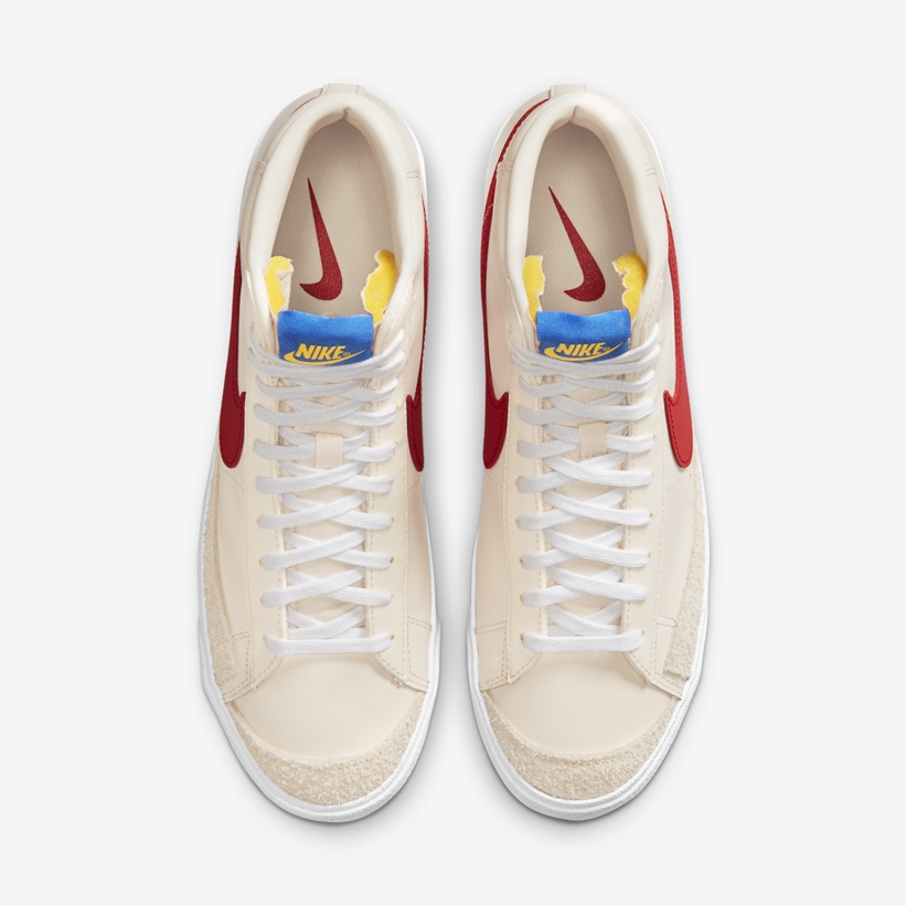 ナイキ ブレーザー ミッド “ベージュ/ブルー/レッド” (NIKE BLAZER MID “Beige/Blue/Red”) [DH0929-800]