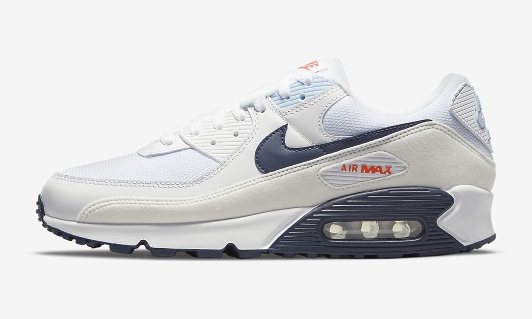 ナイキ エア マックス 90 “ホワイト/チリレッド/サイキックブルー” (NIKE AIR MAX 90 “White/Chile Red/Psychic Blue”) [DM2820-100]