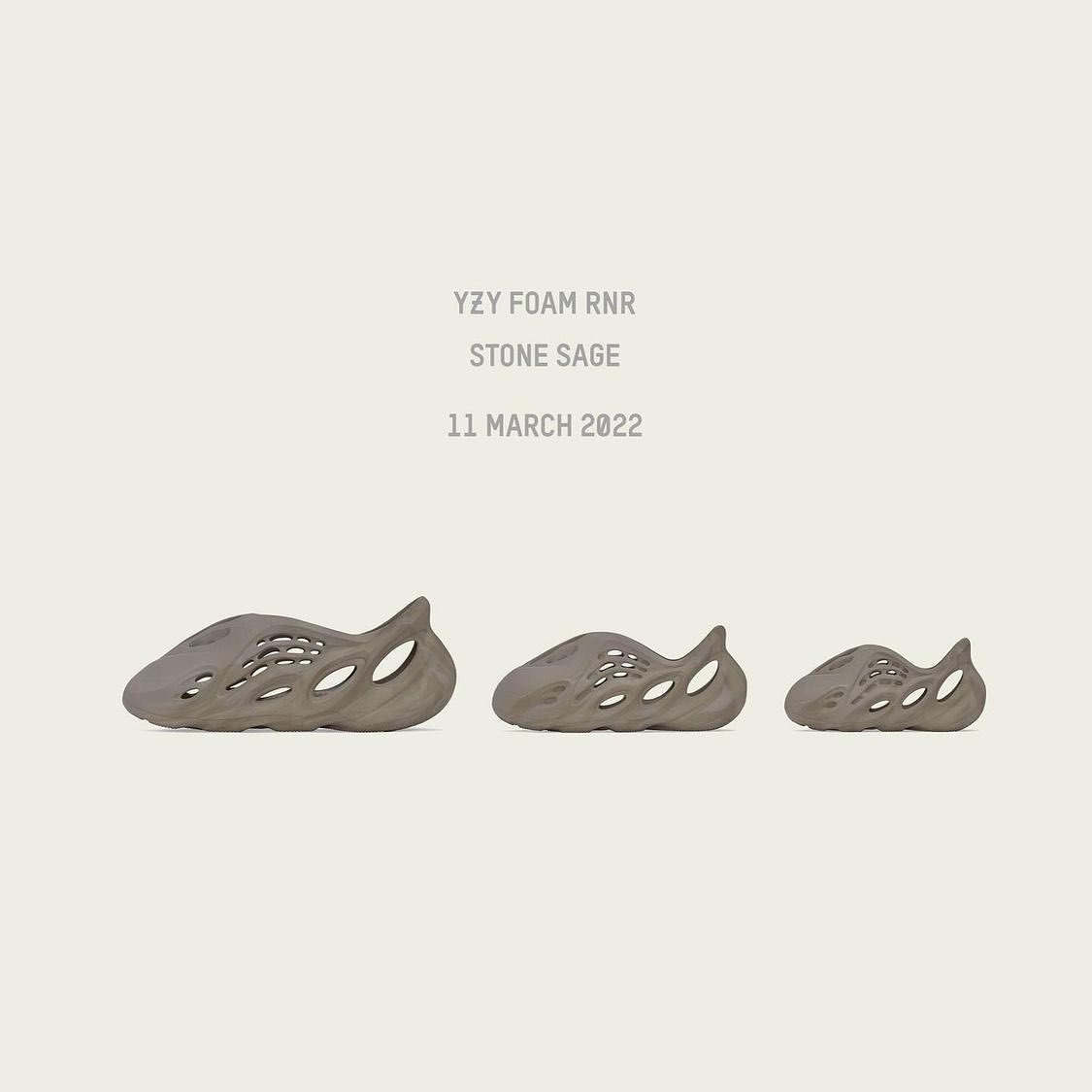 国内 3/11 発売】adidas YZY FOAM RUNNER “Stone Sage” (アディダス ...