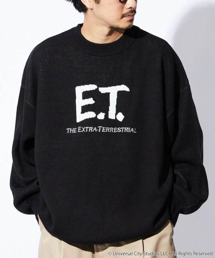 FREAK’S STORE MOVIE COLLECTION 2022 F/W 別注 “E.T.” “BACK TO THE FUTURE” クルーネック ジャガードニット (フリークスストア ムービー コレクション)