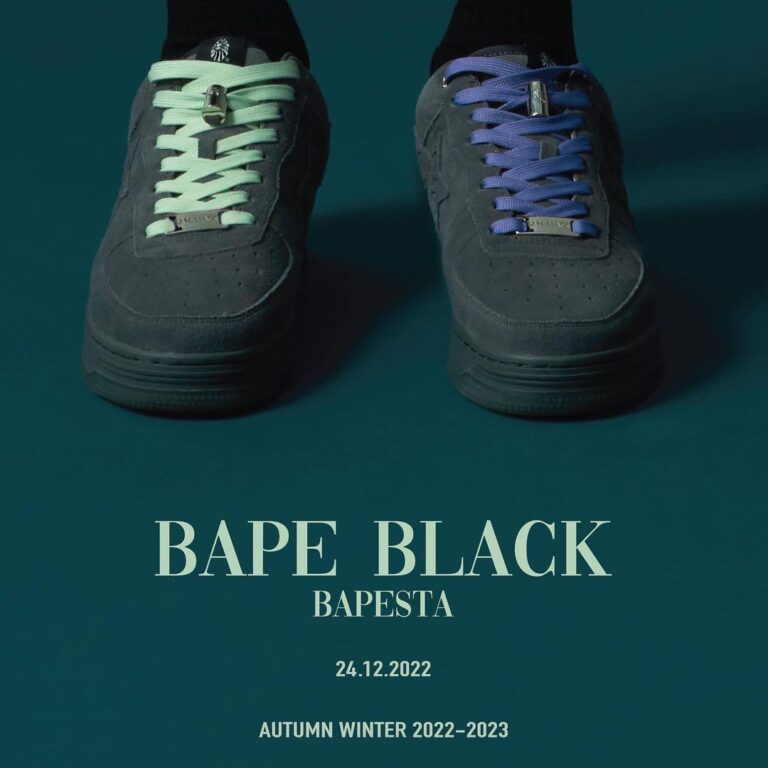 12/23 発売】A BATHING APE BLACK 2022 A/W SUEDE BAPESTA (ア