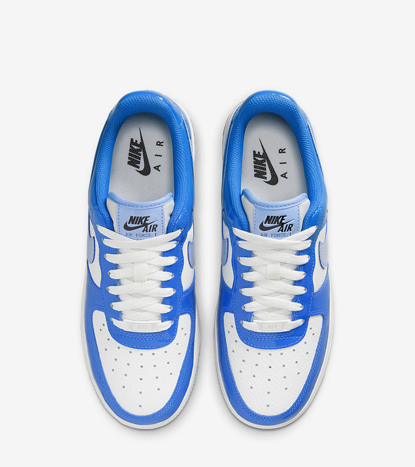 【海外 2025年 4月 リストック予定】ナイキ エア フォース 1 ロー “ブルーパテント” (NIKE AIR FORCE 1 LOW “Blue Patent”) [FJ4801-400]