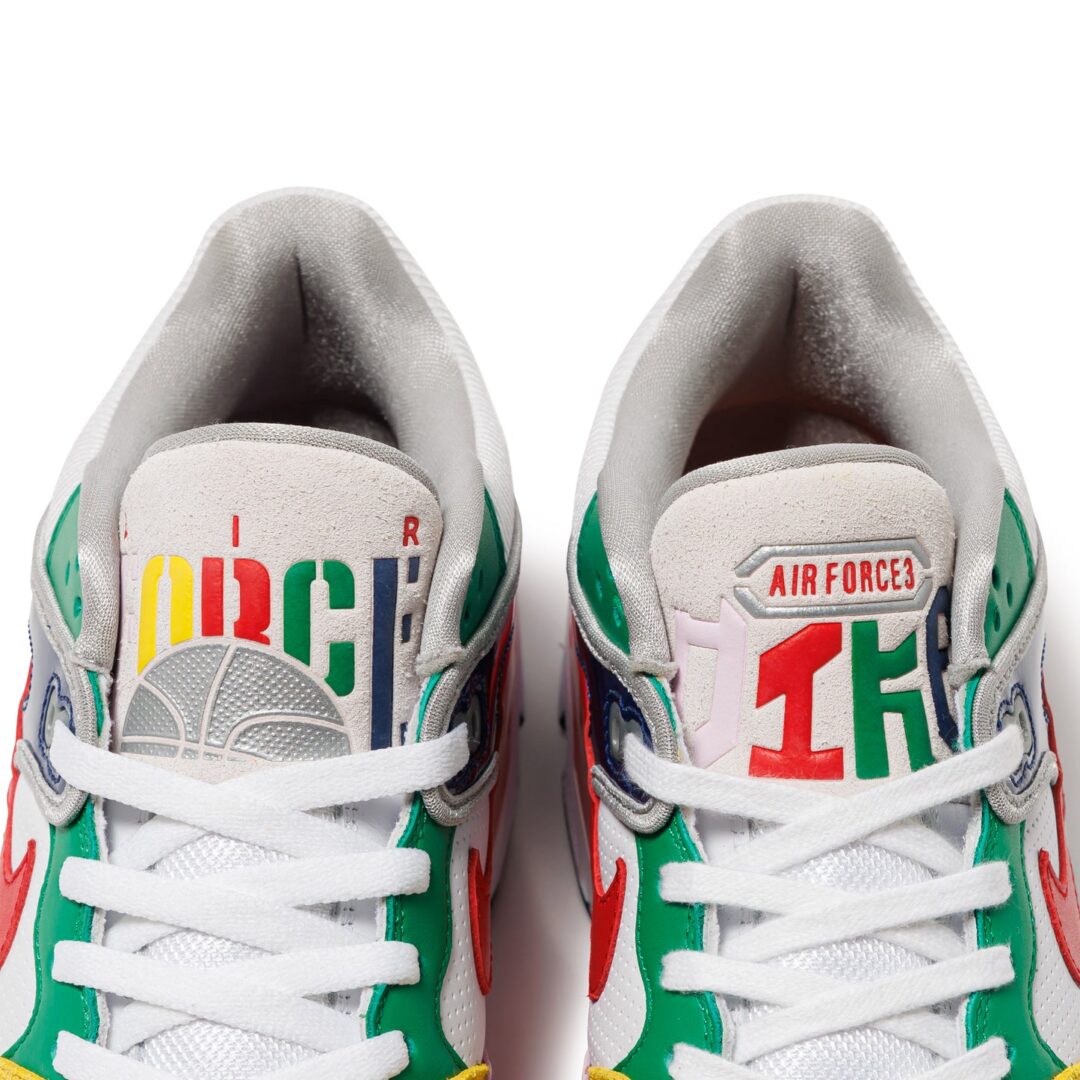 【2024年 9/28 & 10/4 発売】NIGO x NIKE AIR FORCE 3 LOW “White/Multi-Color” (ニゴー ナイキ エア フォース 3 ロー) [FQ7012-100]