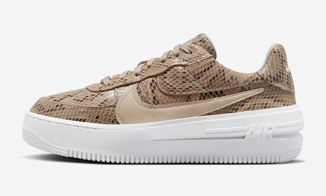 【国内 4/5 発売】ナイキ エア フォース 1 ロー プラットフォーム “スネークスキン/ヘンプ” (NIKE AIR FORCE 1 LOW PLTAFORM/PLT.AF.ORM “Snake Skin/Hemp”) [FJ4965-200]