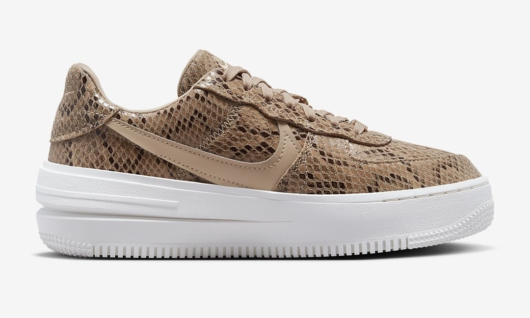 【国内 4/5 発売】ナイキ エア フォース 1 ロー プラットフォーム “スネークスキン/ヘンプ” (NIKE AIR FORCE 1 LOW PLTAFORM/PLT.AF.ORM “Snake Skin/Hemp”) [FJ4965-200]