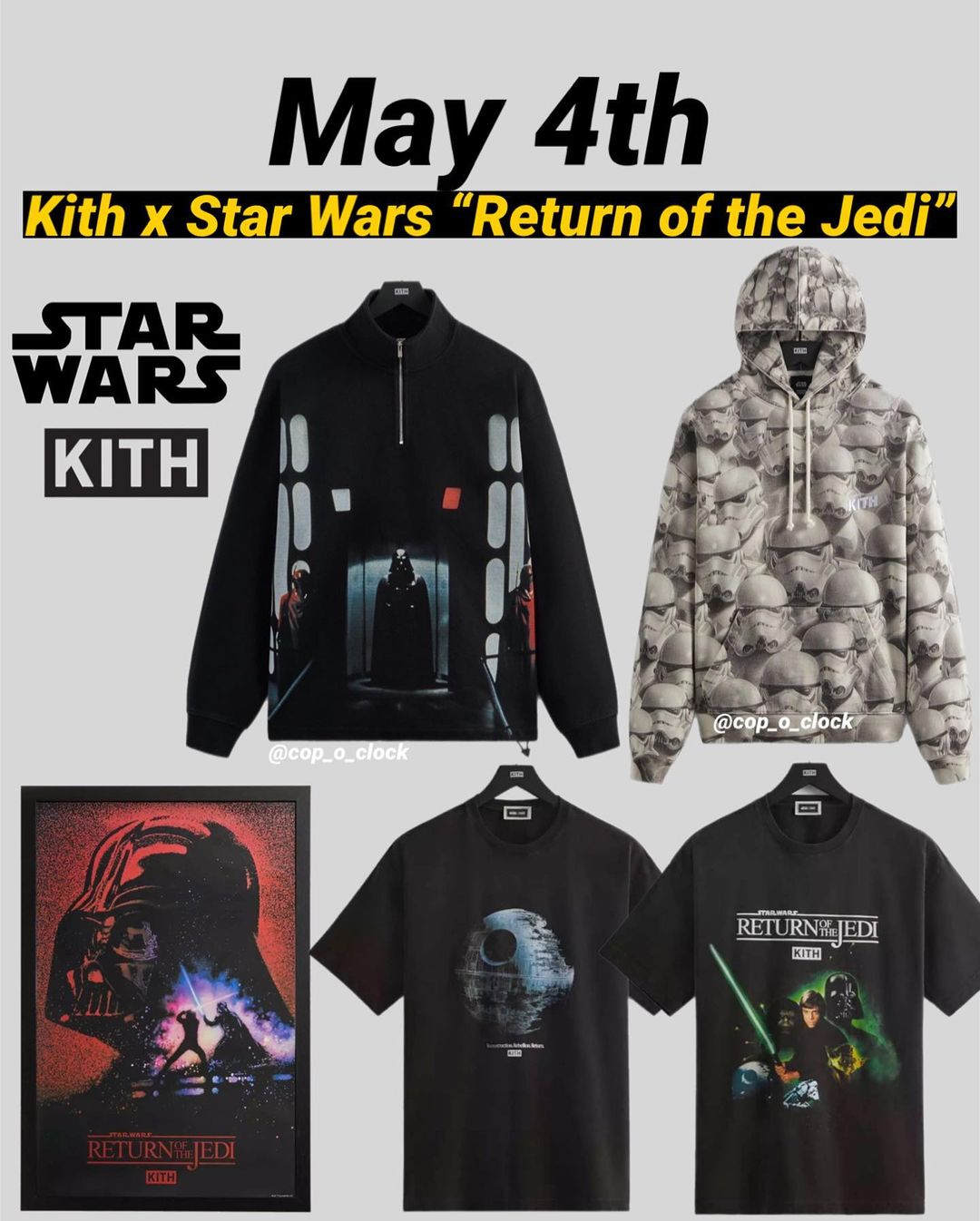 STAR WARS × KITH 2023 S/S コラボコレクションが海外 5/4 発売