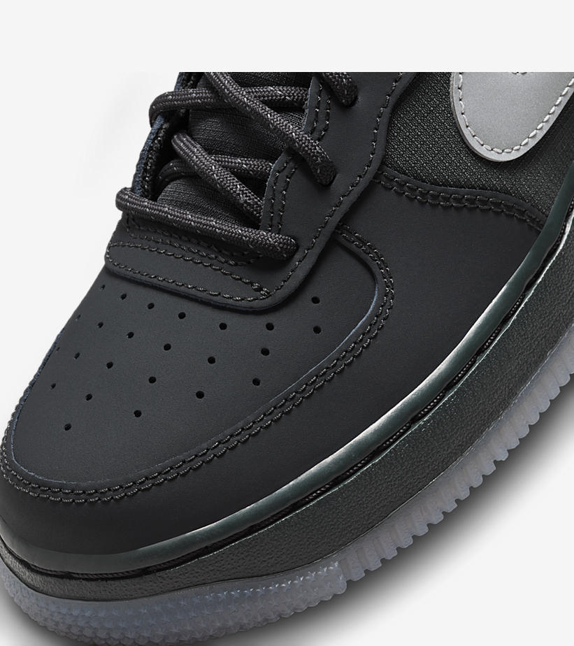 【国内 10/15 発売】ナイキ GS フォース 1 ロー ”リフレクティブスウッシュ/グレー” (NIKE GS AIR FORCE 1 LOW “Reflective Swoosh/Grey”) [FV3980-001]