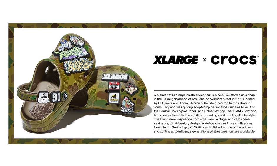 XLARGE × Crocs コラボ Classic Crogが6/24、6/27 発売 ​(エクストラ ...
