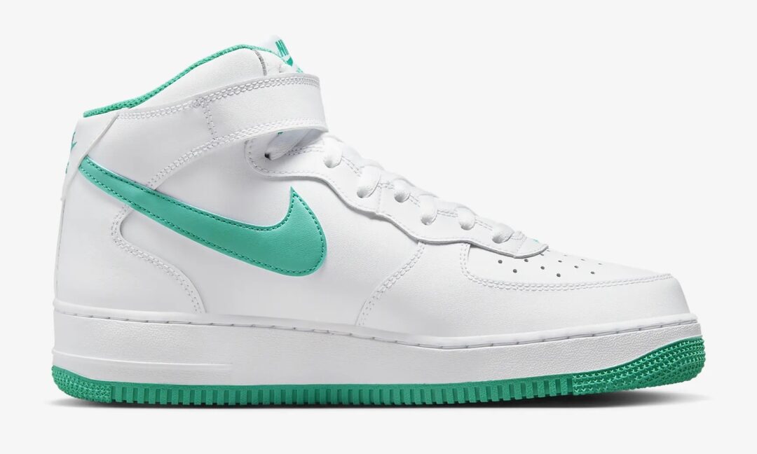 【国内 7/5 発売】ナイキ エア フォース 1 ミッド 07 “ホワイト/クリアジェイド” (NIKE AIR FORCE 1 MID 07 “White/Clear Jade”) [DV0806-102]