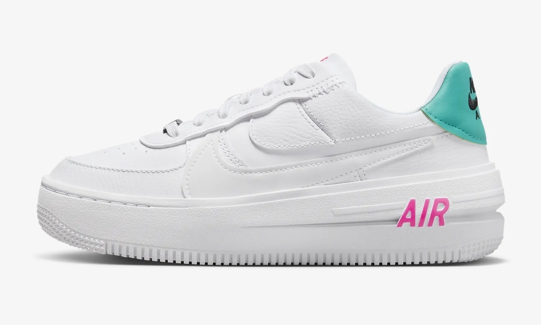 海外発売！ナイキ エア フォース 1 ロー プラットフォーム “ホワイト/ピンクブラスト” (NIKE AIR FORCE 1 LOW PLTAFORM/PLT.AF.ORM “White/Pink Blast”) [FN7180-100]