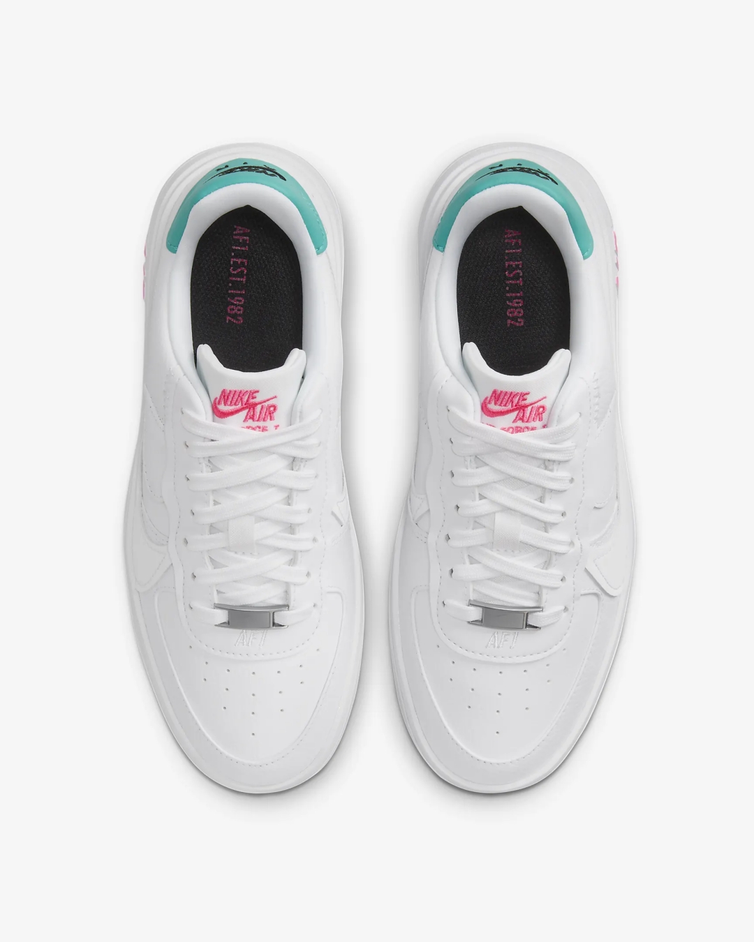 海外発売！ナイキ エア フォース 1 ロー プラットフォーム “ホワイト/ピンクブラスト” (NIKE AIR FORCE 1 LOW PLTAFORM/PLT.AF.ORM “White/Pink Blast”) [FN7180-100]