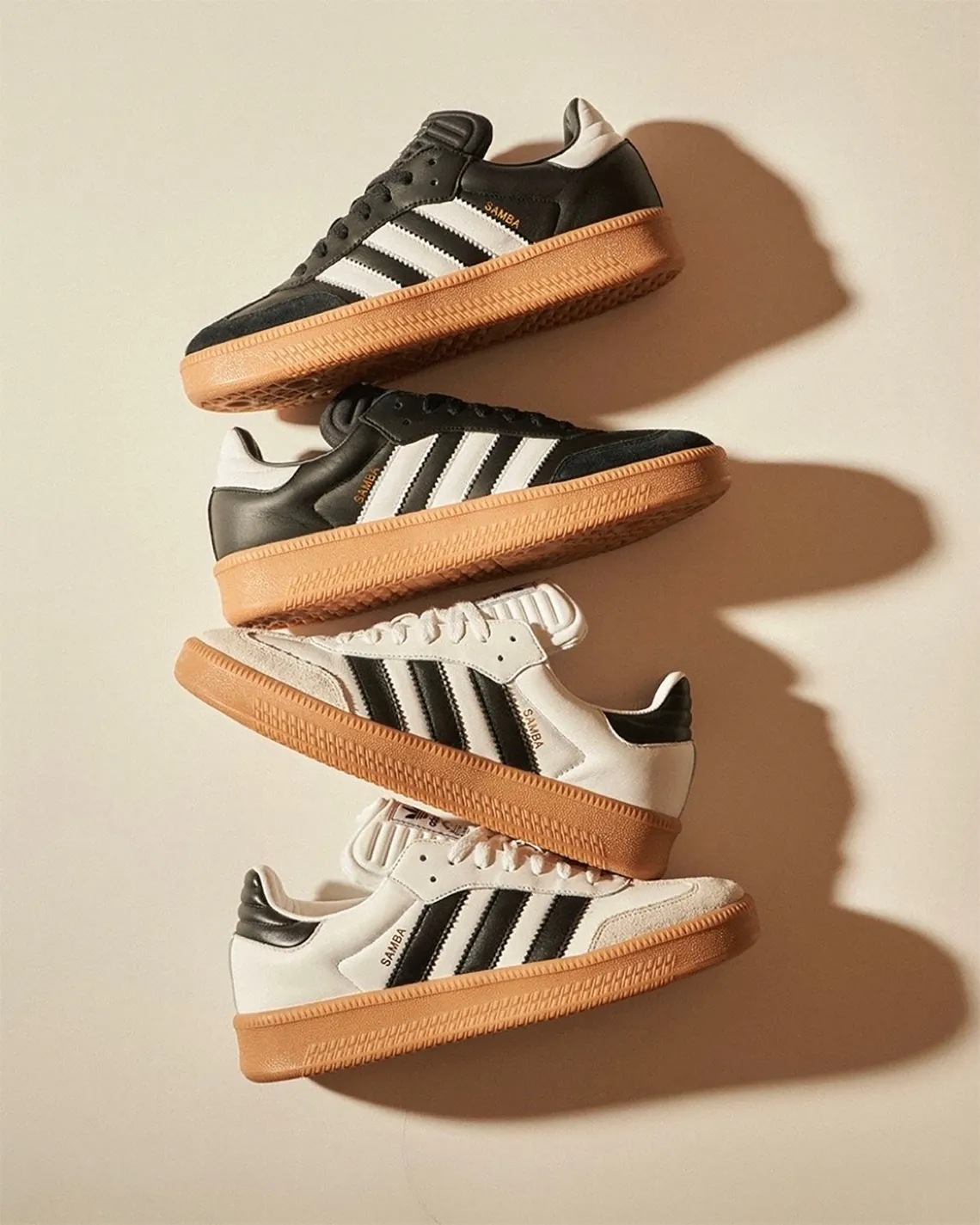 【2024年 2/10 発売】アディダス オリジナルス サンバ XLG “ホワイト/ブラック/ガム” (adidas Originals SAMBA XLG “White/Black/Gum”) [IE1377/IE1379]