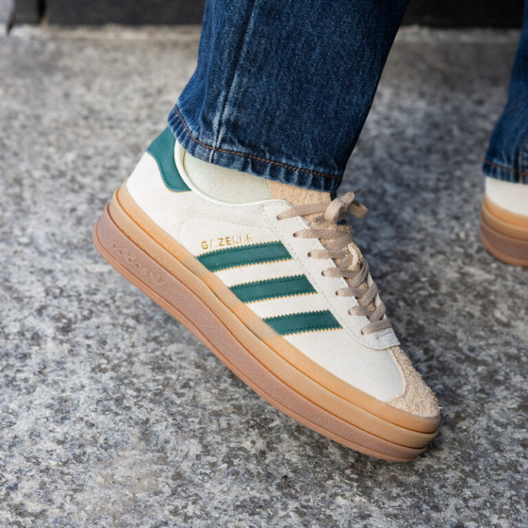 【国内 9/15 発売】adidas Originals WMNS GAZELLE BOLD “Cream White/Collegiate  Green” (アディダス オリジナルス ウィメンズ ガゼル ボールド “クリームホワイト/カレッジグリーン”) [ID7056] | Fullress