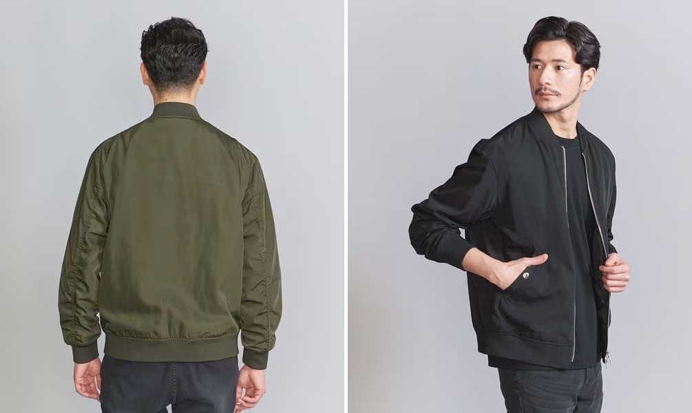 web限定！BEAUTY&YOUTH ライト ツイル MA-1 ブルゾン (ビューティアンドユース Light twill MA-1 blouson)