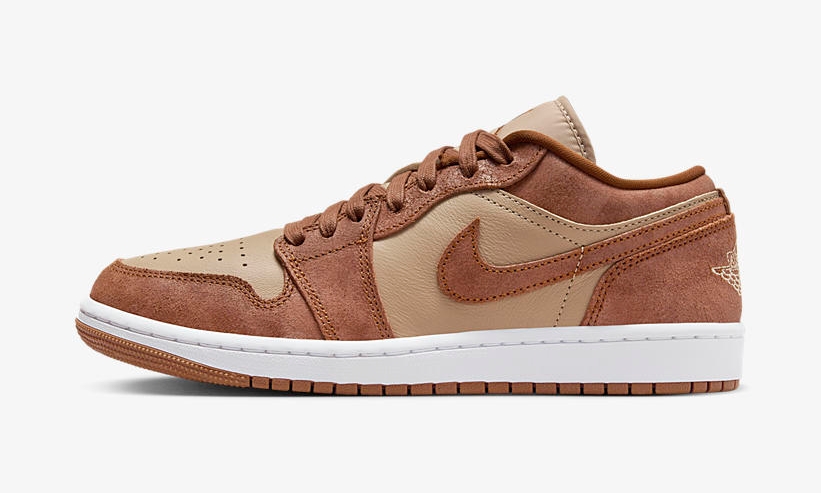 【2024年 2/9 発売】NIKE AIR JORDAN 1 LOW “Cracked Suede/Tan/Russet” (ナイキ エア ジョーダン 1 ロー “クラックドスエード/タン/ラセット”) [FJ3453-200]