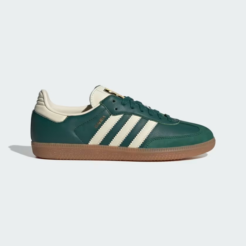 アディダス オリジナルス サンバ OG “グリーン/ホワイト/ゴールド” (adidas Originals SAMBA OG “Collegiate Green/Cream White/Gold Metallic”) [IE0872]