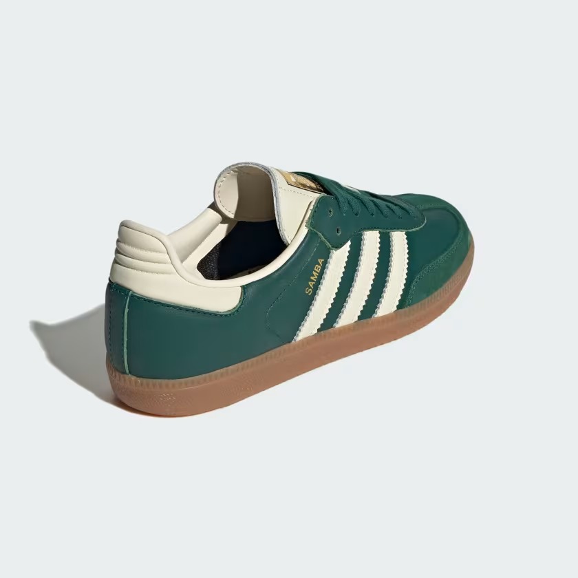 アディダス オリジナルス サンバ OG “グリーン/ホワイト/ゴールド” (adidas Originals SAMBA OG “Collegiate Green/Cream White/Gold Metallic”) [IE0872]