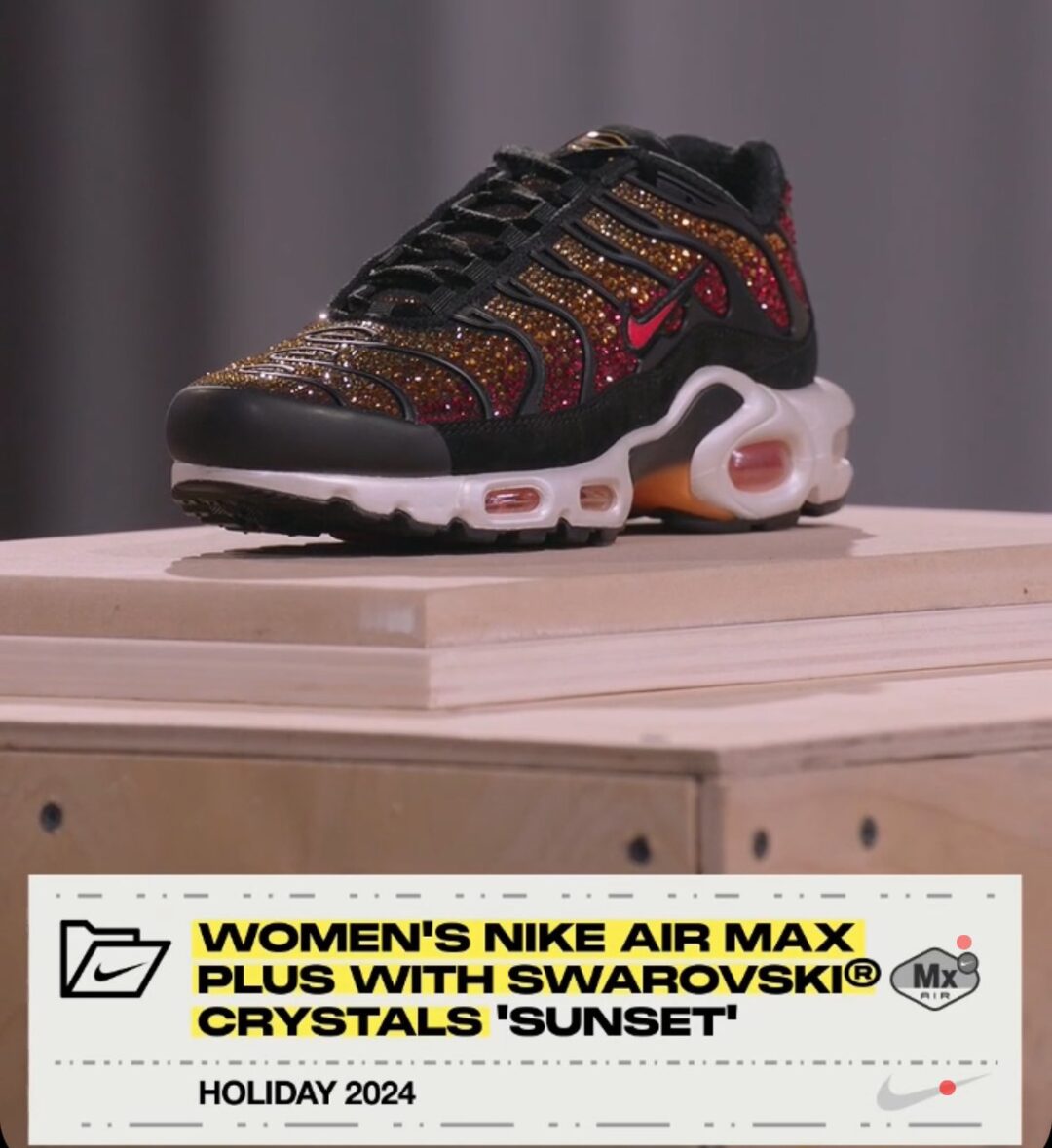 2024 12 5 NIKE AIR MAX PLUS Swarovski FZ4237 001 FZ9042 001 Fullress