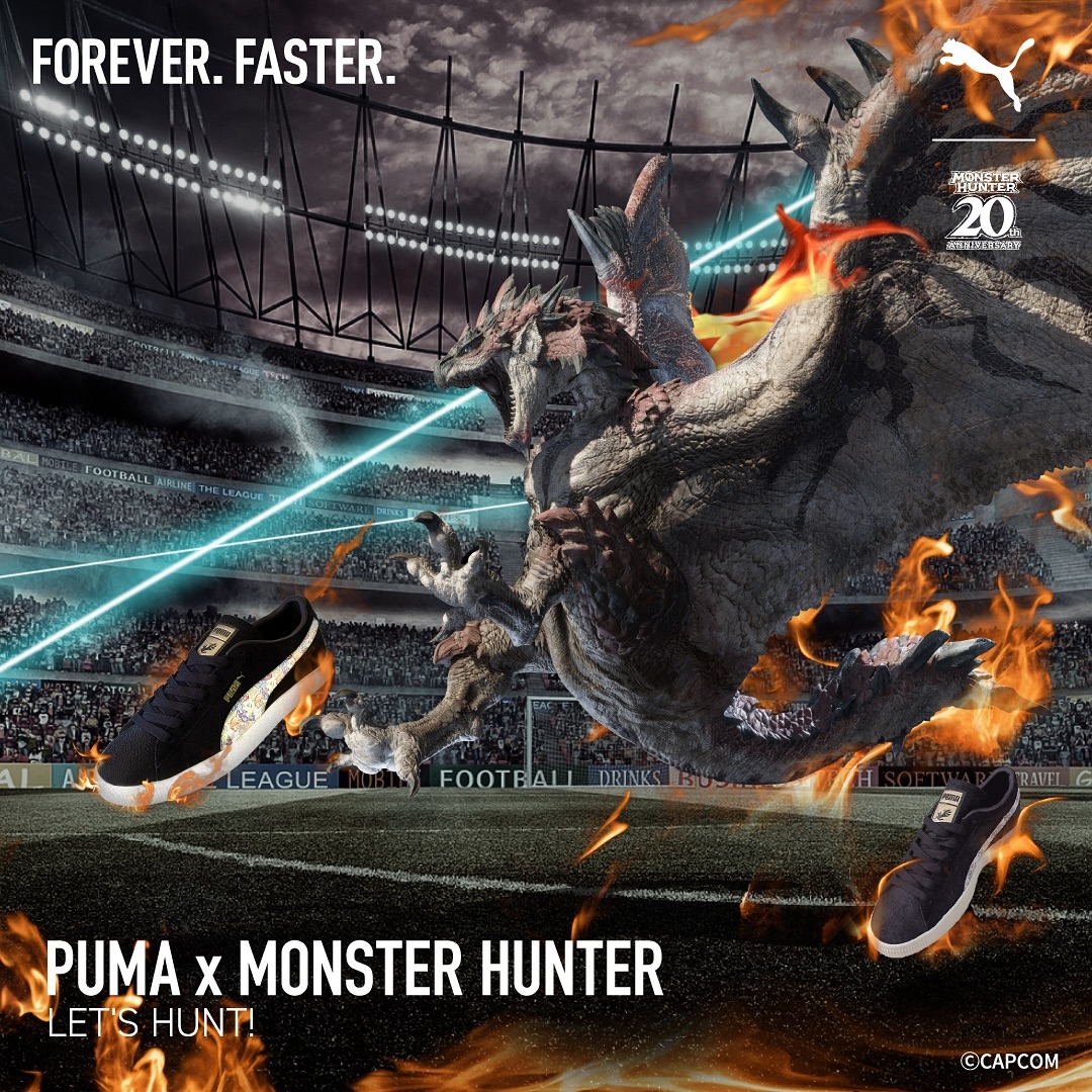 「モンスターハンター」シリーズ20周年を記念した「プーマ」コラボレーションが2024年 9/27 発売 (MONSTER HUNTER 20th PUMA)