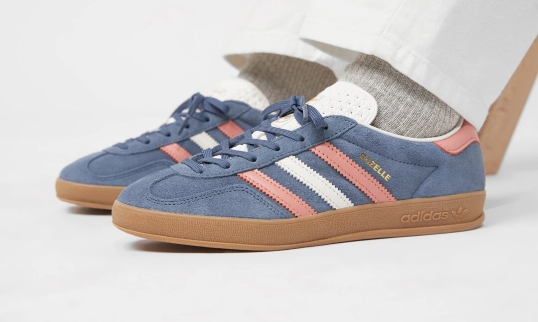 【2024年 3/28 発売】adidas Originals GAZELLE INDOOR “Blue Blink/Wonder Clay” (アディダス オリジナルス ガゼル インドア “ブルー/クレイ”) [IG1636]