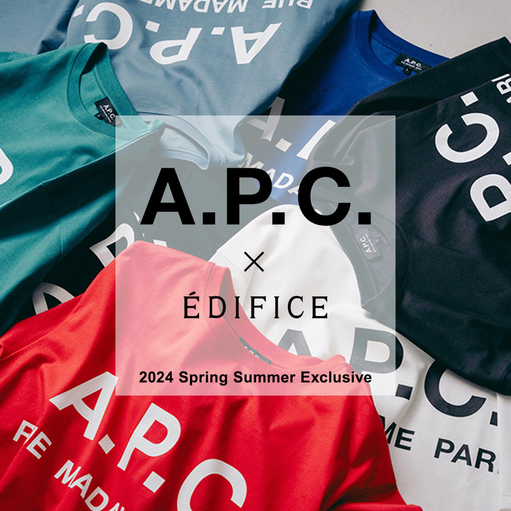 EDIFICE × A.P.C. 別注オーバーサイズロゴTシャツが発売 (エディフィス