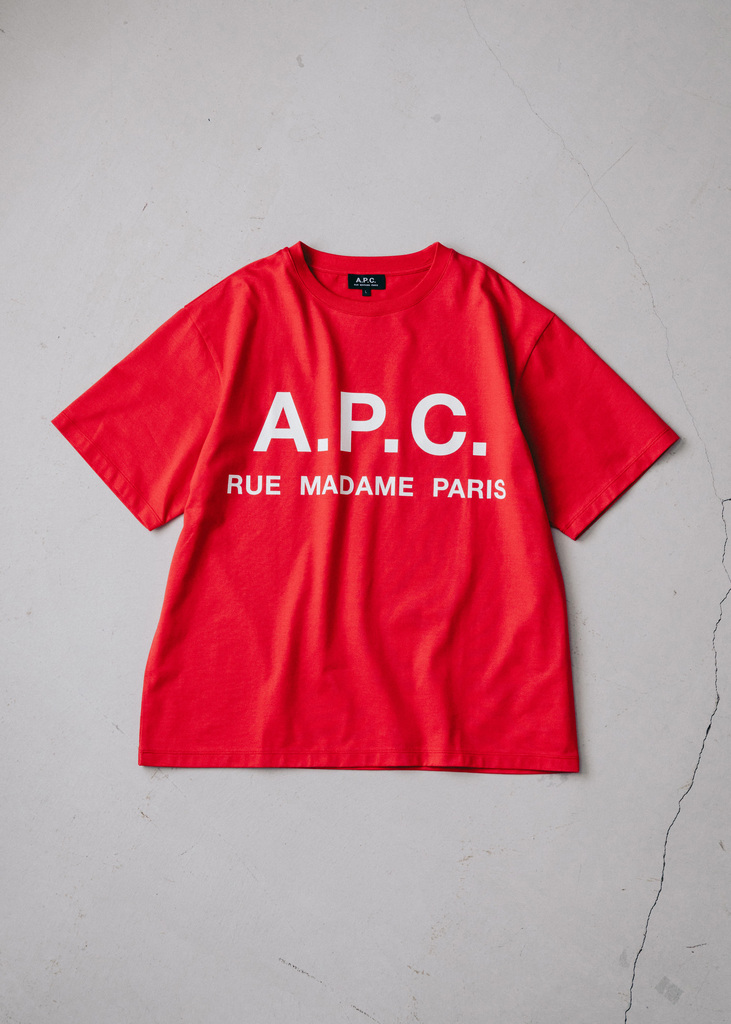 EDIFICE × A.P.C. 別注オーバーサイズロゴTシャツが発売 (エディフィス アーペーセー)