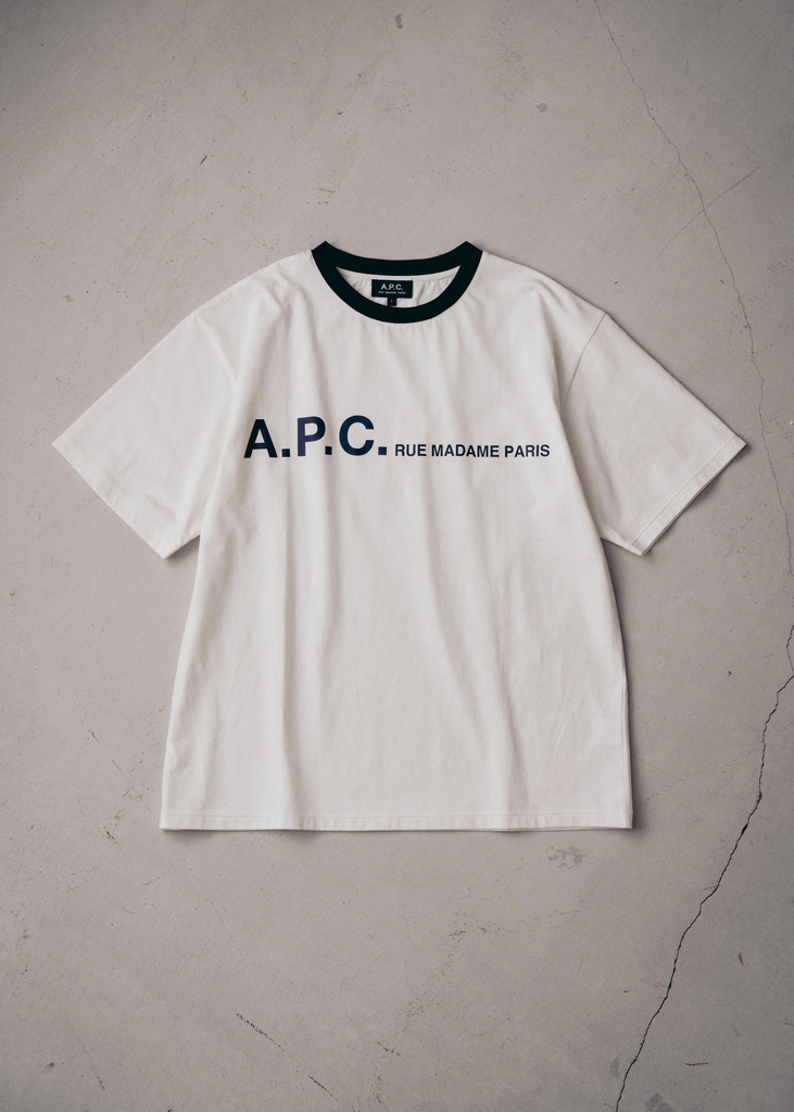 EDIFICE × A.P.C. 別注オーバーサイズロゴTシャツが発売 (エディフィス アーペーセー)