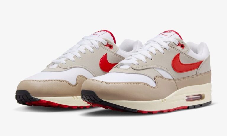 2024 3 22 1 2 NIKE AIR MAX 1 White Cream2 University Red HF4312 100 Fullress