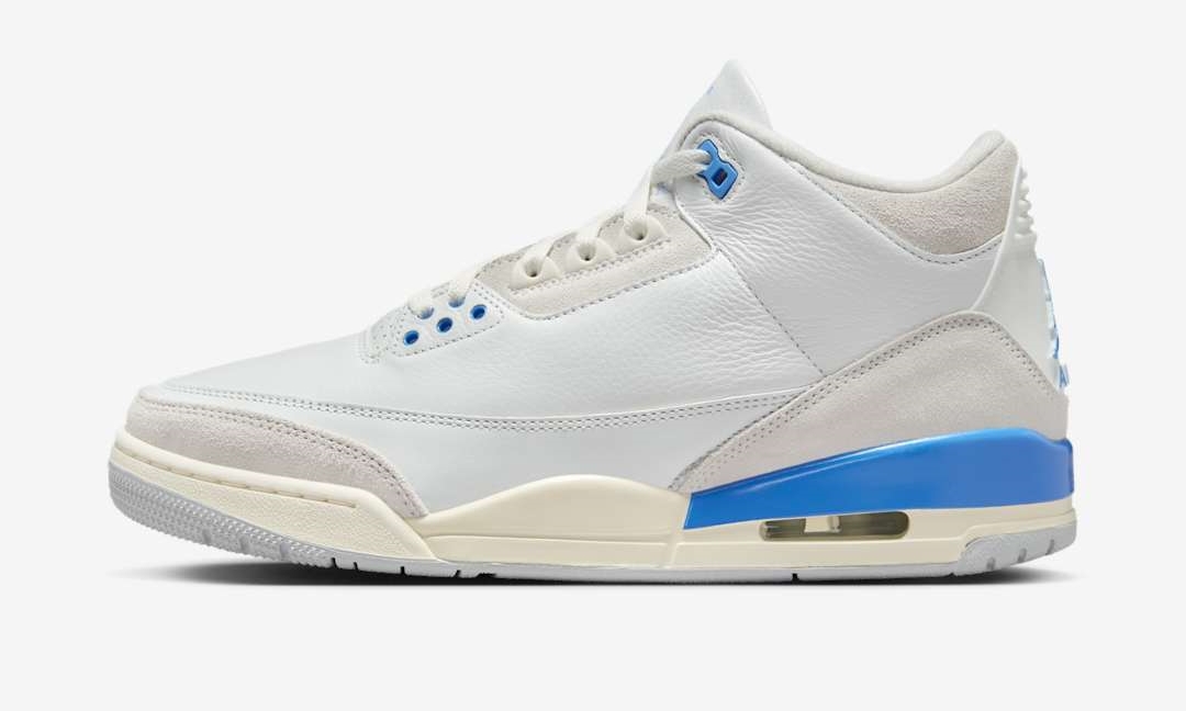 【2025年 2/22 発売】NIKE AIR JORDAN 3 RETRO “Lucky Shorts/Summit White/Hydrogen Blue” (ナイキ エア ジョーダン 3 レトロ “サミットホワイト/ハイドロゲンブルー”) [CT8532-101]