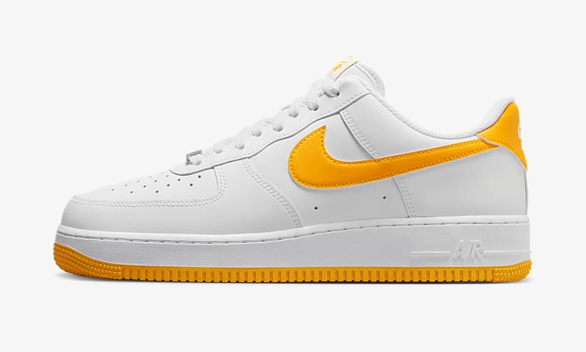 【2024年 7/13 発売】ナイキ エア フォース 1 ロー “ホワイト/ユニバーシティゴールド″ (NIKE AIR FORCE 1 LOW “White/University Gold”) [FJ4146-105]