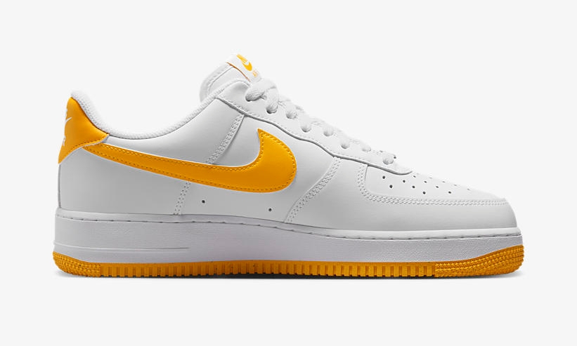 【2024年 7/13 発売】ナイキ エア フォース 1 ロー “ホワイト/ユニバーシティゴールド″ (NIKE AIR FORCE 1 LOW “White/University Gold”) [FJ4146-105]