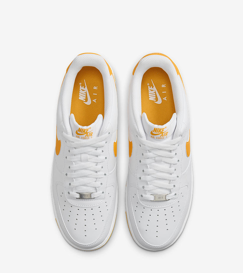 【2024年 7/13 発売】ナイキ エア フォース 1 ロー “ホワイト/ユニバーシティゴールド″ (NIKE AIR FORCE 1 LOW “White/University Gold”) [FJ4146-105]