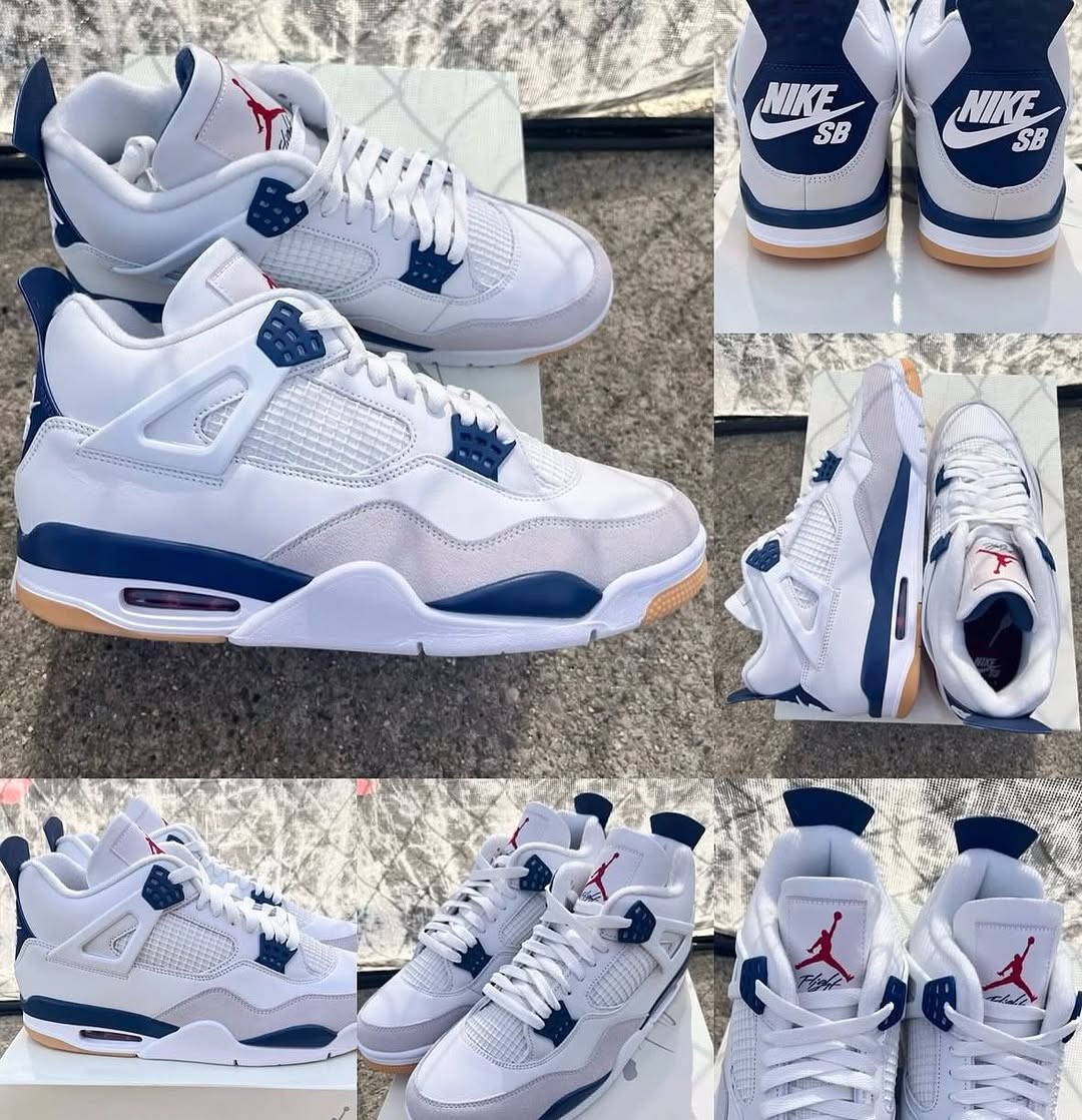 【2025年 3/18 発売予定】NIKE SB × AIR JORDAN 4 SP “Summit White/Navy” (ナイキ エア ジョーダン 4 “サミットホワイト/ネイビー”) [DR5415-100]