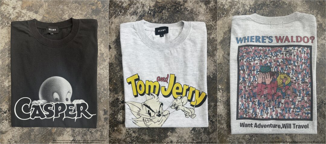 BEAMSが、「ウォーリーを探せ」と「キャスパー」、「トムとジェリー」のスペシャルなTシャツコレクションが順次発売 (ビームス)