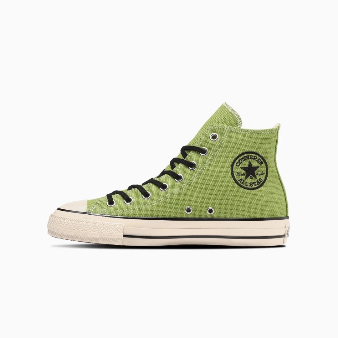 【2024年 5/21 発売】ヘンプ素材をアッパーに採用した CONVERSE ALL STAR US HEMP HI “Reef Green/Black” (コンバース オールスタ－ ヘンプ)