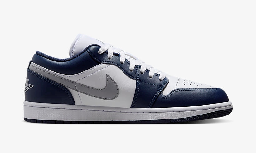 【2024年 7/12 発売】ナイキ エア ジョーダン 1 ロー “ホワイト/ネイビー/グレー” (NIKE AIR JORDAN 1 LOW “White/Navy/Grey”) [553558-141]