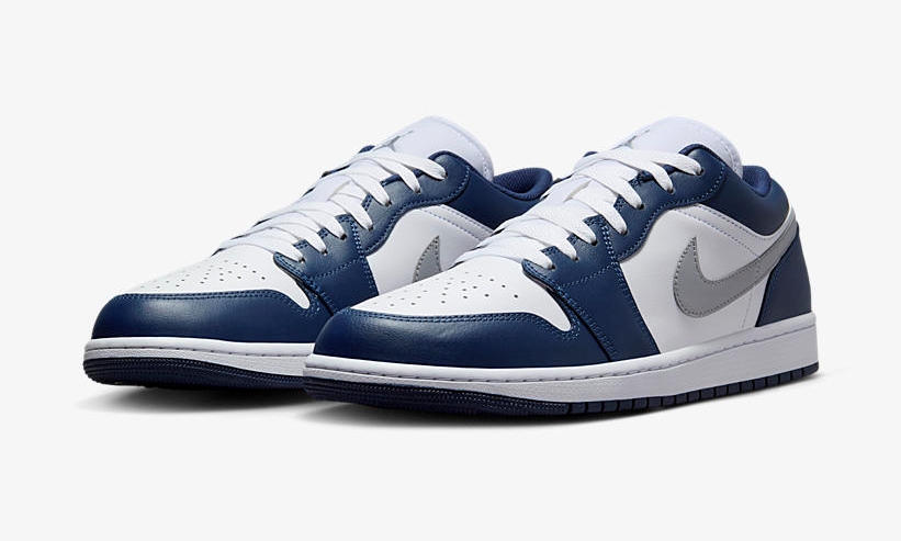 【2024年 7/12 発売】ナイキ エア ジョーダン 1 ロー “ホワイト/ネイビー/グレー” (NIKE AIR JORDAN 1 LOW “White/Navy/Grey”) [553558-141]