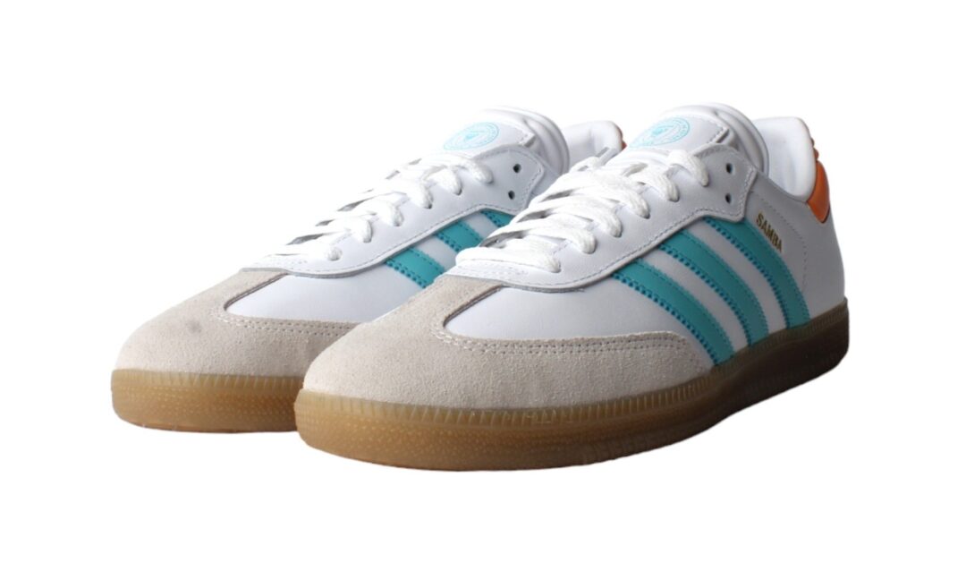 【2024年 6/15 発売】インテル・マイアミ × アディダス オリジナルス サンバ “ホワイト/イージーミント” (Inter Miami CF adidas Originals SAMBA “White/Easy Mint”) [IH8160]