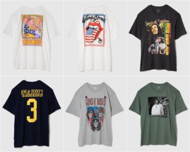 Gap × ボブ・マーリー、ザ・ローリング・ストーンズ、ビースティ・ボーイズ、エルトン・ジョンなどとのコラボバンドTEEコレクションが2024年 5/21 発売 (ギャップ)