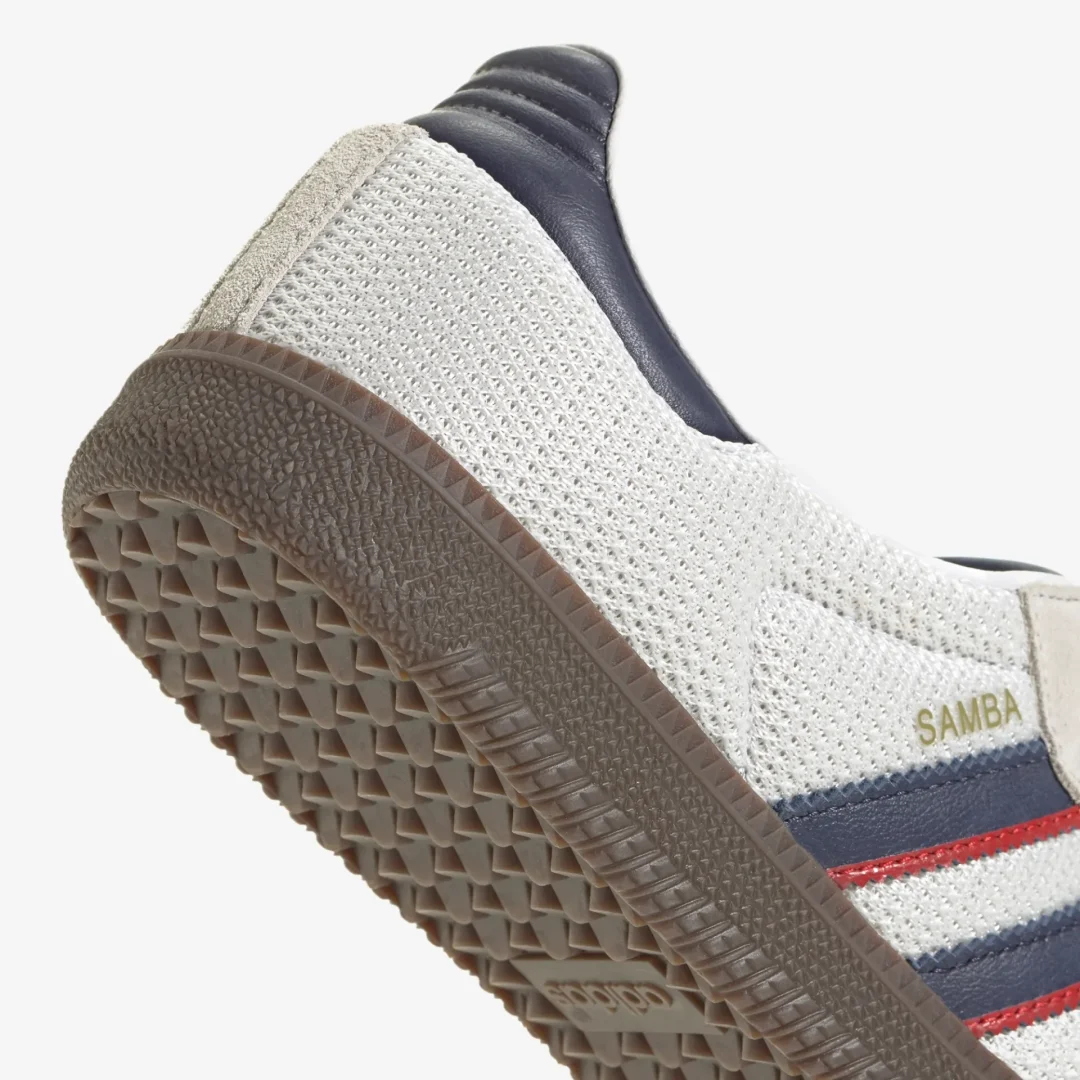 【2024年 6/4 発売】アディダス オリジナルス サンバ ロングタン “グレー/ネイビー” (adidas Originals SAMBA Long Tongues “White/Dark Blue/Gum”) [IE9169]