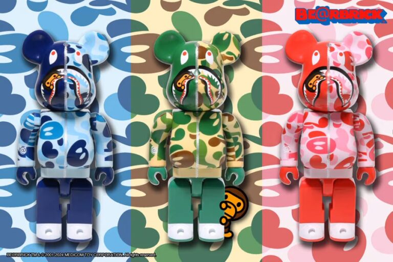 2024年 6/1 発売】BE@BRICK × A BATHING APE BABY MILO CAMO SHARK 100 