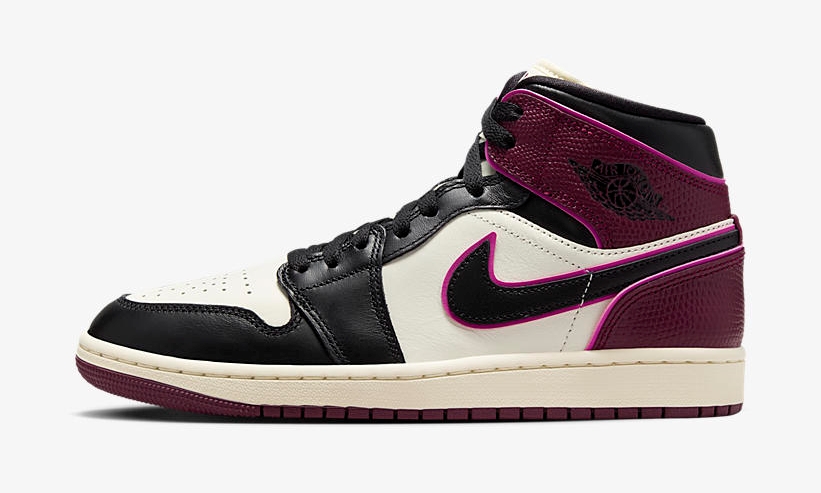 【2024年 8/5 発売】NIKE AIR JORDAN 1 MID “Sail/Active Pink/Bordeaux” (ナイキ エア ジョーダン 1 ミッド “セイル/アクティブピンク/ボルドー”) [FQ7818-101]